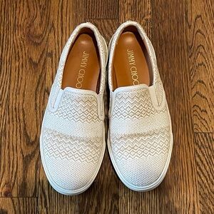 Jimmy Choo Woven Slip-On Sneakers